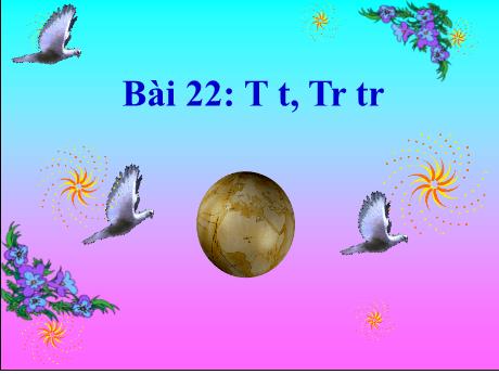 Bài giảng môn Tiếng Việt Lớp 1 Sách Kết nối tri thức - Bài 22: T t Tr tr
