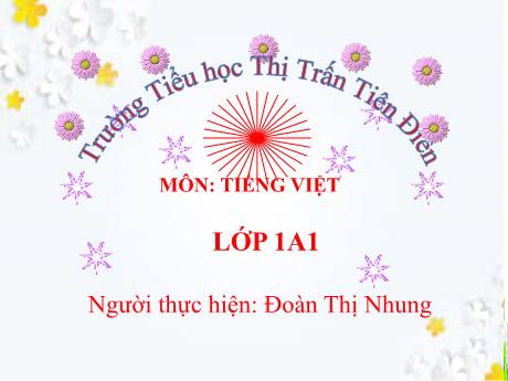 Bài giảng Tiếng Việt Lớp 1 (Kết nối tri thức) - Tập 1, Bài 59: ang ăng âng - Đoàn Thị Nhung