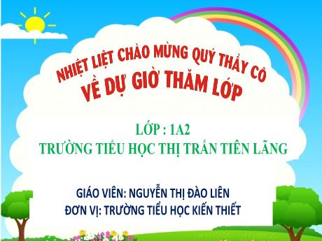 Bài giảng Tiếng Việt Lớp 1 Sách Kết nối tri thức - Bài 44: Iu ưu - Nguyễn Thị Đào Liên