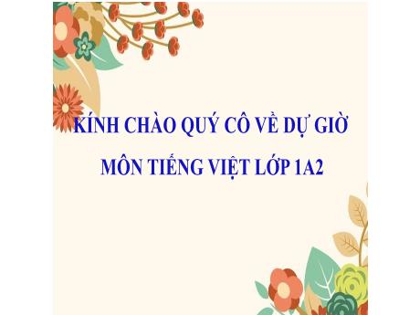 Bài giảng Tiếng Việt Lớp 1 - Tập 1, Bài 42: Ao eo