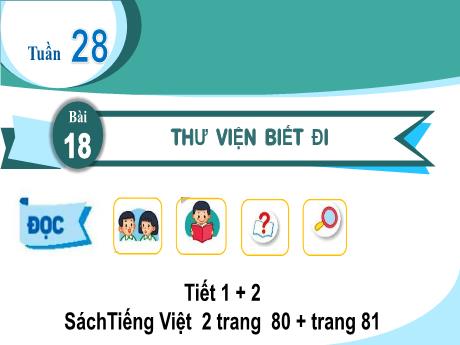 Bài giảng Tiếng Việt Lớp 2 (Đọc) Sách Kết nối tri thức - Tuần 28, Bài 18: Thư viện biết đi (Trang 80+81)