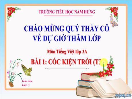 Bài giảng Tiếng Việt Lớp 3 (Đọc) Sách Kết nối tri thức - Bài 1: Cóc kiện trời (Tiết 3) - Trường Tiểu học Nam Hưng