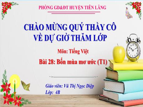 Bài giảng Tiếng Việt Lớp 4 (Đọc) Sách Kết nối tri thức - Bài 28: Bốn mùa mơ ước (Tiết 1) - Vũ Thị Ngọc Diệp