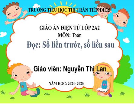 Bài giảng Toán 2 Sách kết nối tri thức - Bài 2: Tia số. Số liền trước, số liền sau - Năm học 2024-2025 - Nguyễn Thị Lan