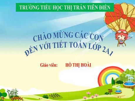 Bài giảng Toán 2 Sách kết nối tri thức - Bài 37: Phép nhân - Năm học 2024-2025 - Hồ Thị Hoài