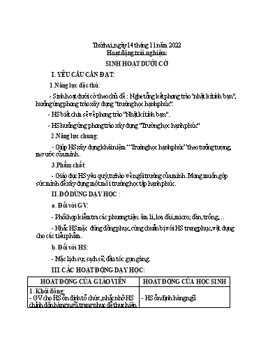 Kế hoạch bài dạy Lớp 2 Sách Kết nối tri thức - Tuần 11 - Năm học 2022-2023