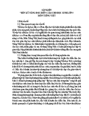Sáng kiến kinh nghiệm: Rèn kỹ năng đọc diễn cảm cho học sinh Lớp 5 môn Tiếng Việt - Nhữ Thị Luyến